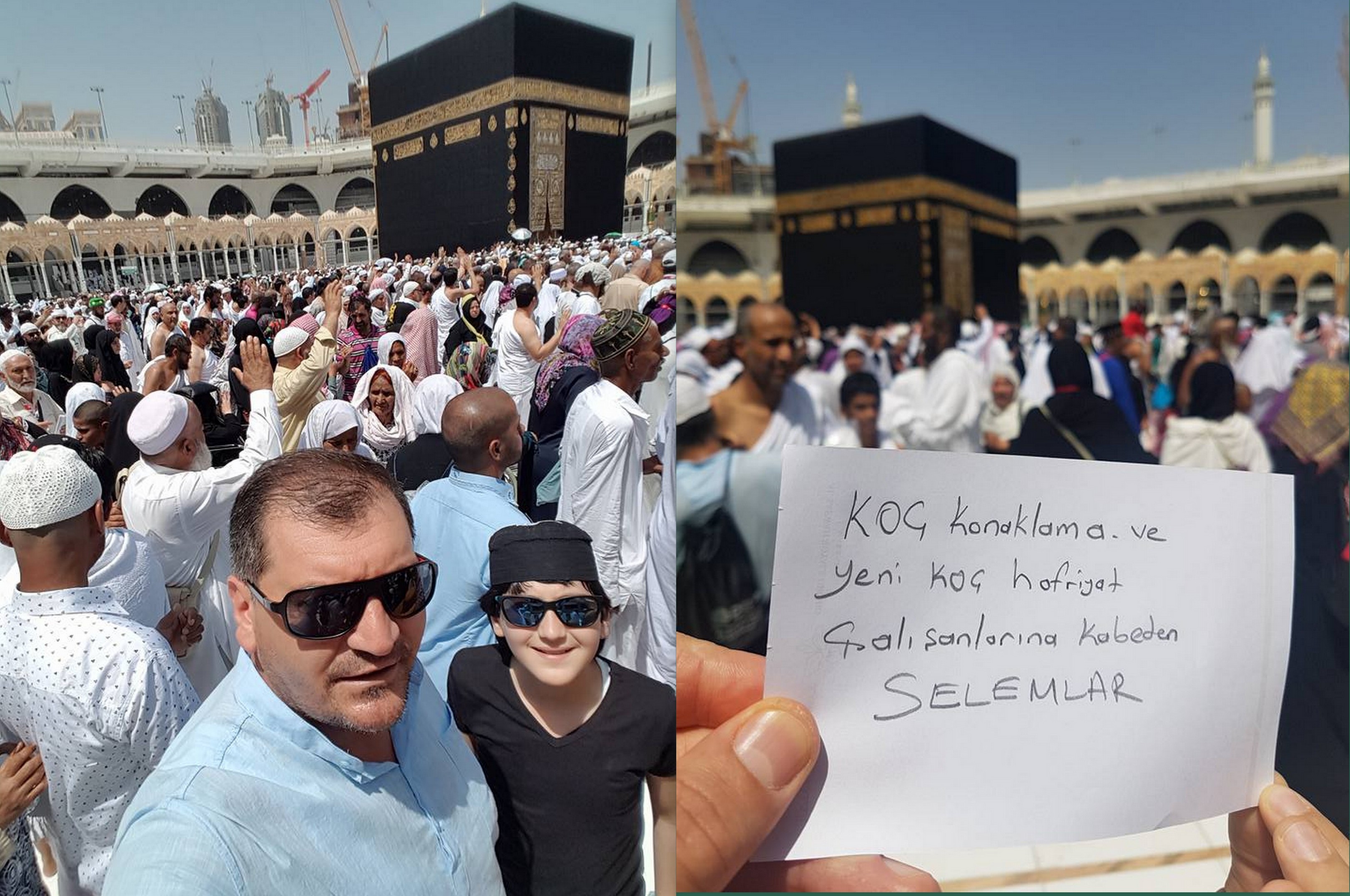 MÜKERREM KOÇ KABE’DEN ÇALIŞANLARINA SELAM GÖNDERDİ