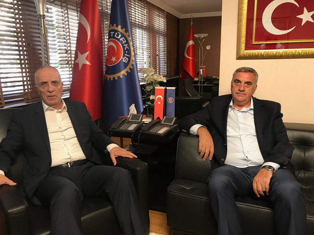 Başkan Toçoğlu,TÜRK-İŞ Genel Başkanı Ergün Atalay’ı ziyaret etti