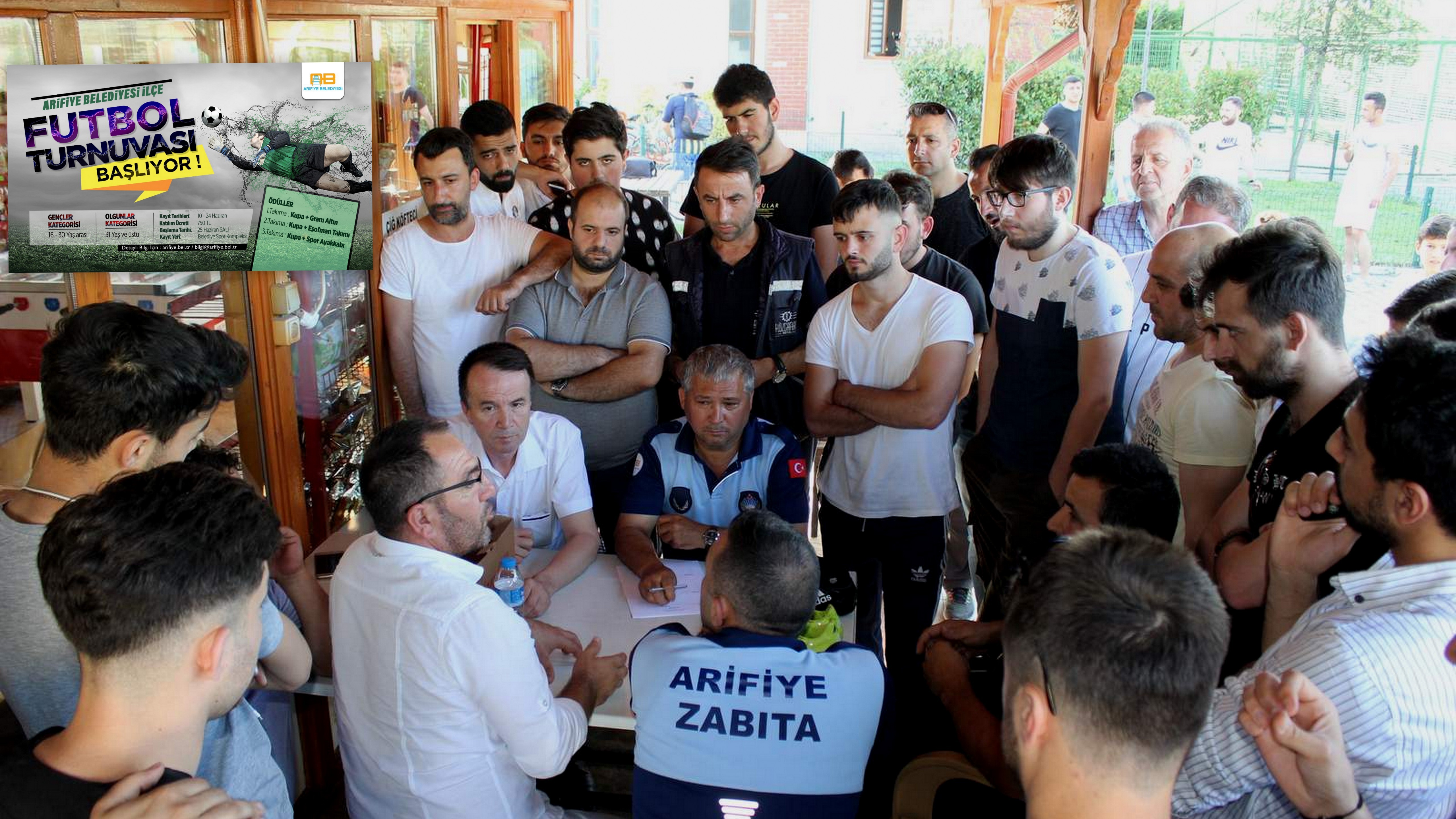 Arifiye Belediyesi İlçe Futbol Turnuvasında kuralar çekildi.