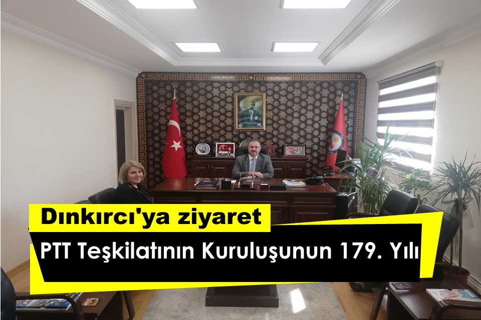 PTT Teşkilatının Kuruluşunun 179. Yılı Dolayısıyla Arifiye PTT Müdürlüğünden Kaymakamımıza Ziyaret.