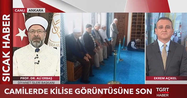Diyanet İşleri Başkanı Erbaş, TGRT Ana Haber Bülteni’ne konuk oldu