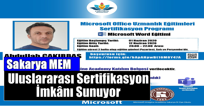 Sakarya MEM Microsoft Imagine Academy Eğitimleri ile Uluslararası Sertifikasyon İmkânı Sunuyor.