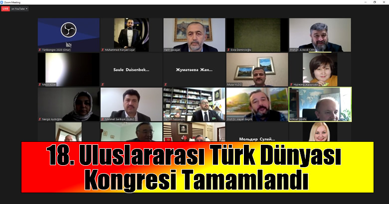 18. Uluslararası Türk Dünyası Sosyal Bilimler Kongresi Tamamlandı