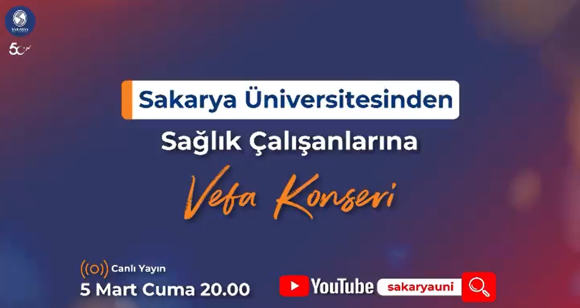 SAÜ’den Sağlık Çalışanlarına Vefa Konseri