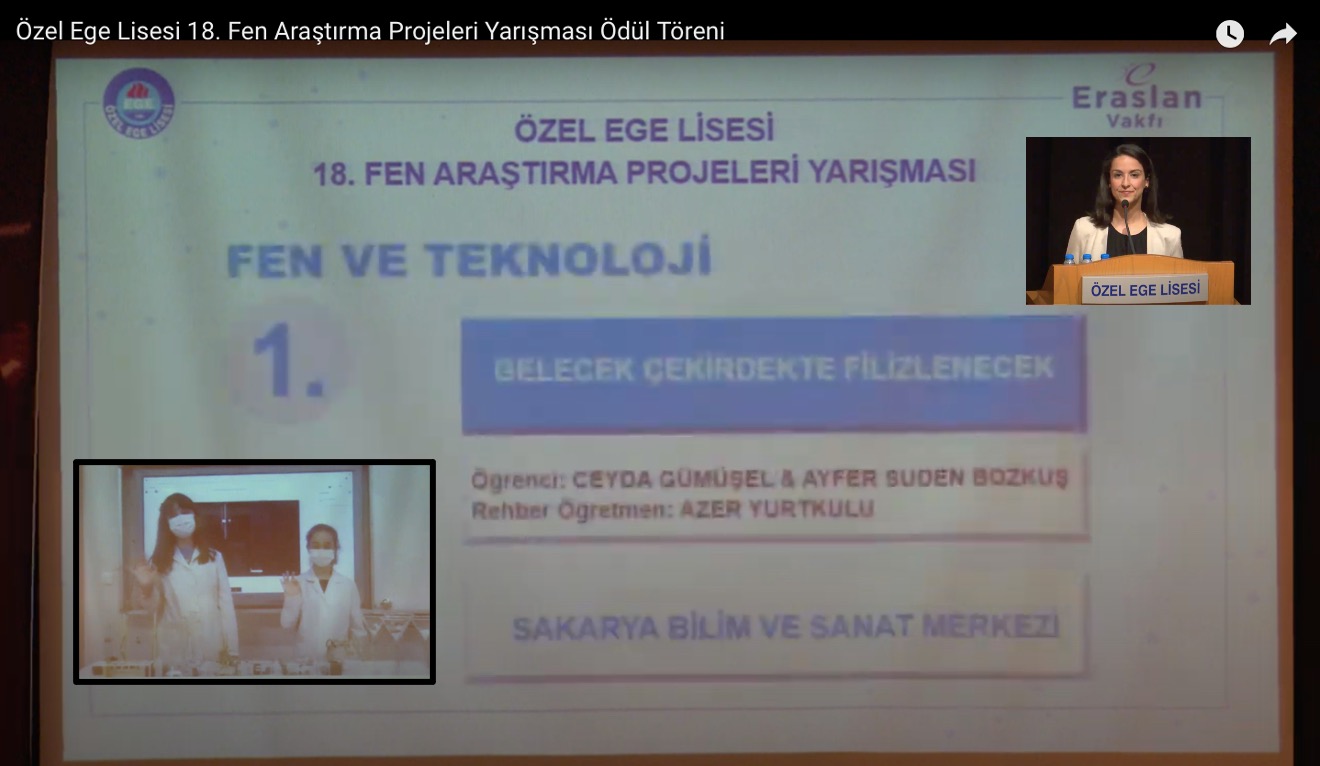 Sakarya Bilsem Fen Araştırma Proje Yarışmasında Türkiye Birincisi