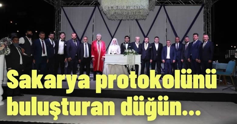 Sakarya protokolünü buluşturan düğün