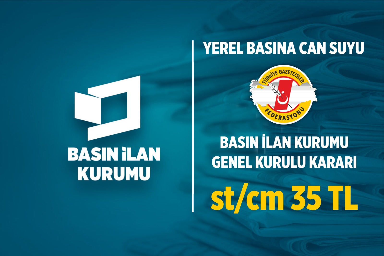 RESMİ İLAN St. Cm  35 TL. OLDU