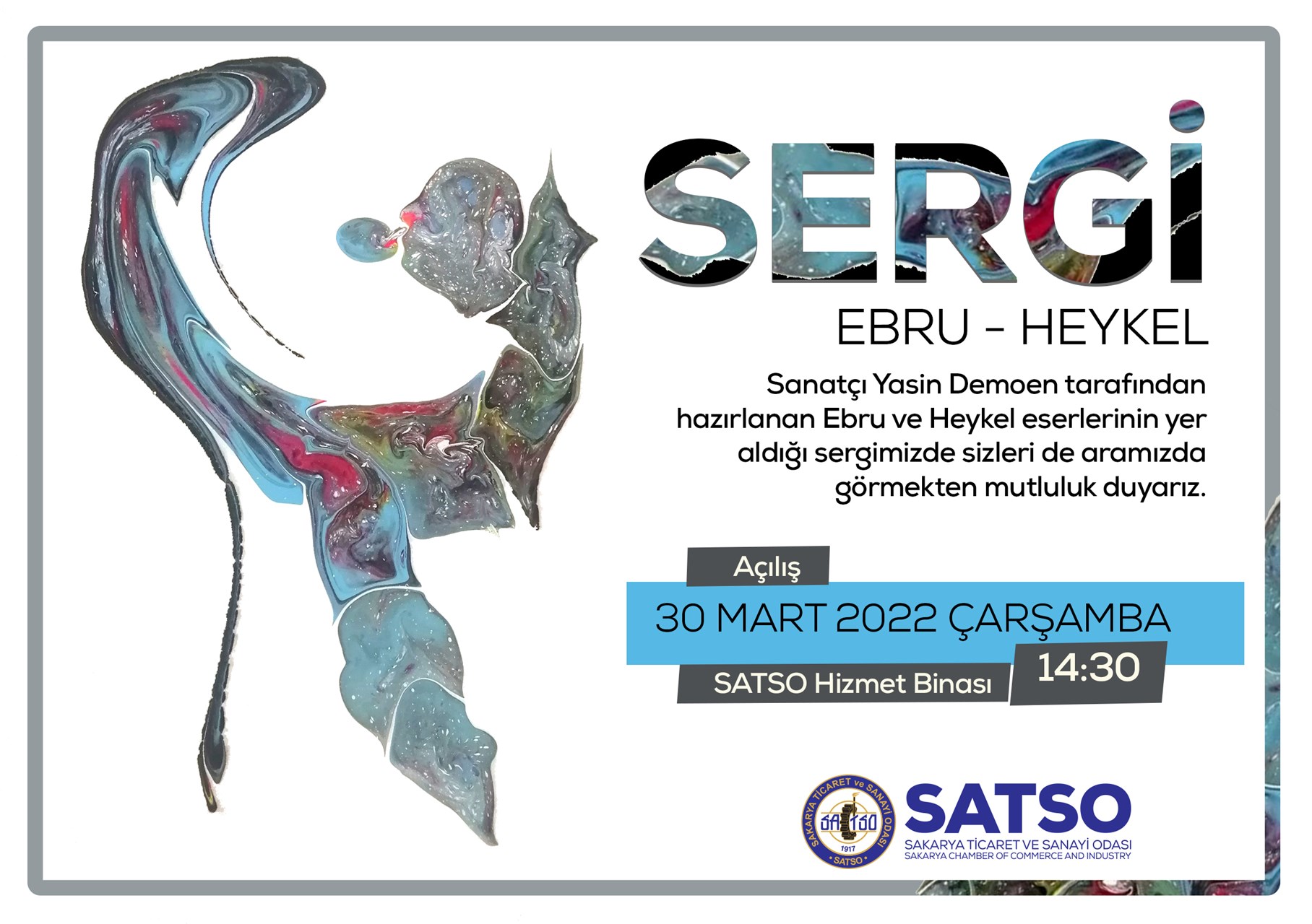 Ebru ve Heykel Sergisi Sanatseverler ile SATSO’da Buluşuyor