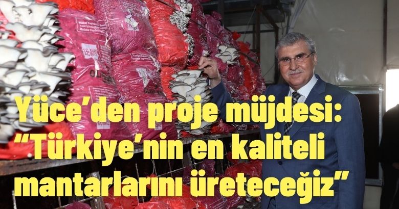 Yüce’den proje müjdesi: “Türkiye’nin en kaliteli mantarlarını üreteceğiz”