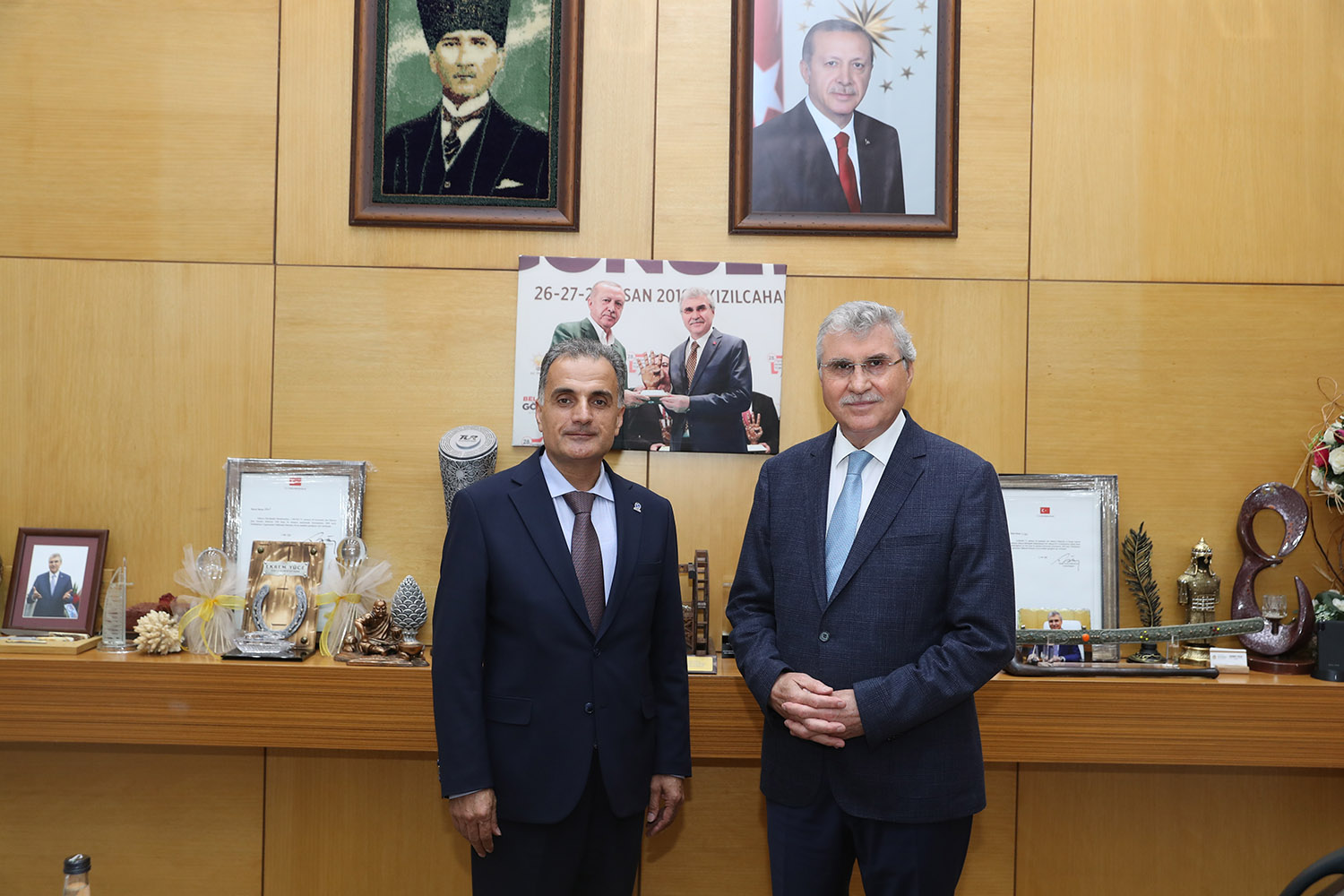 Başkan Yüce,Rektör Prof. Dr. Hamza Al’ı konuk etti.