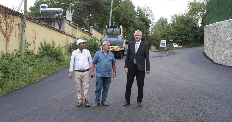  Sapanca Mahmudiye’de asfalt çalışmaları tamamlanıyor
