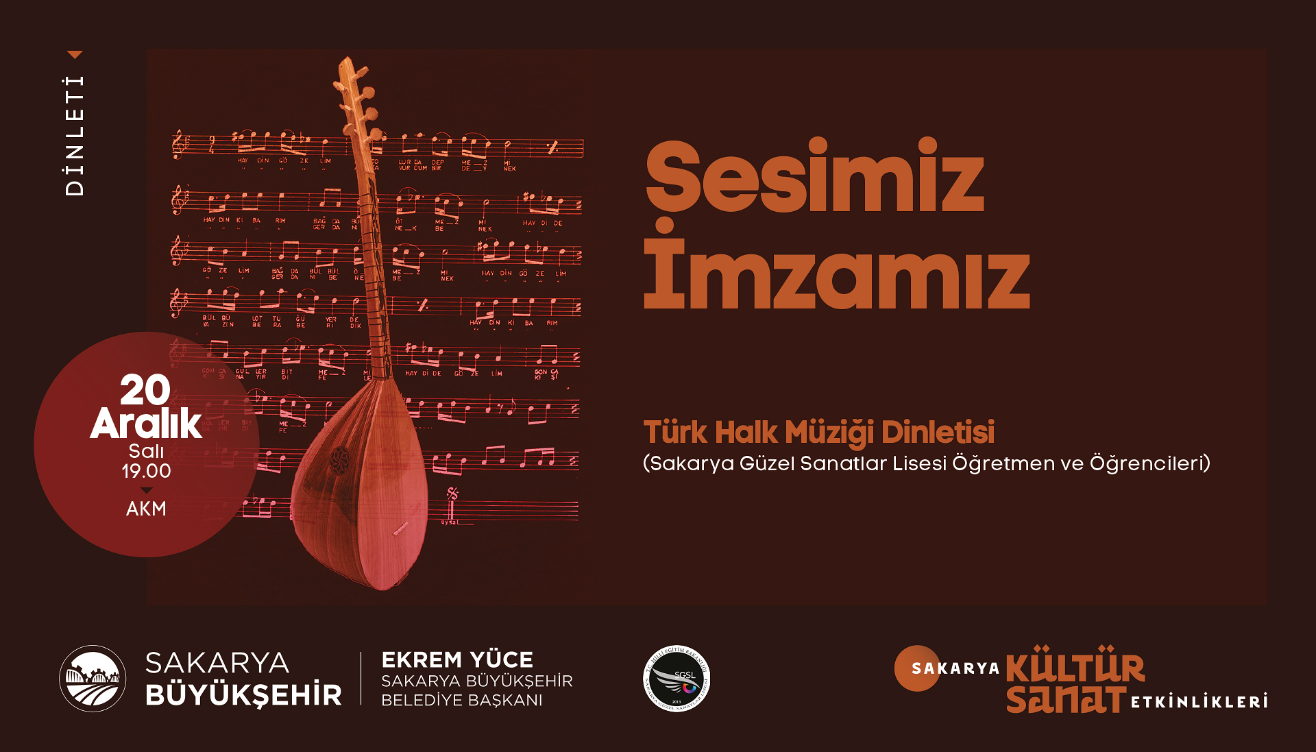 AKM’de Türk Halk Müziği dinletisi