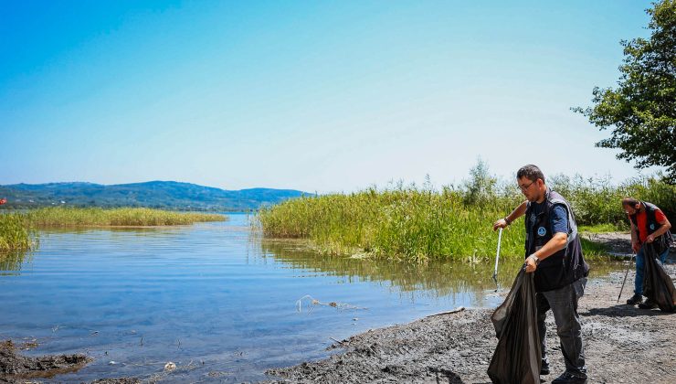 Sapanca Gölü ve etrafında temizlik çalışmaları devam ediyor.
