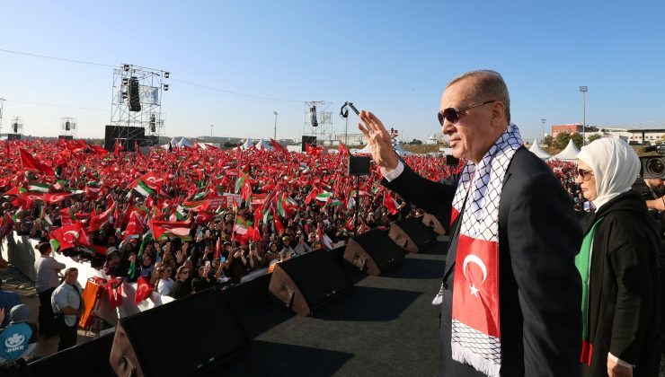 Cumhurbaşkanı Erdoğan Büyük Filistin Mitingi’nde konuştu
