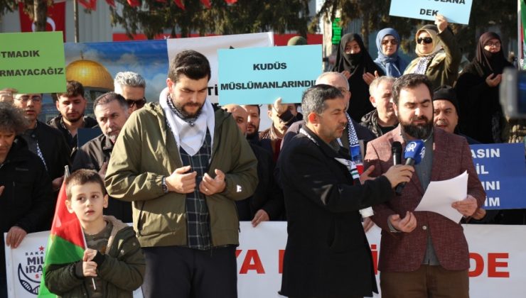 ”Filistin ve Aziz Şehitlerimiz” başlığında basın açıklaması yaptılar