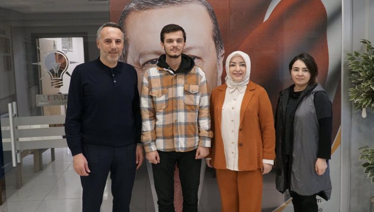 Milli Sporcu Necmettin Erbakan Akyüz,Ak Parti İl Başkanı Tever’i ziyaret etti.