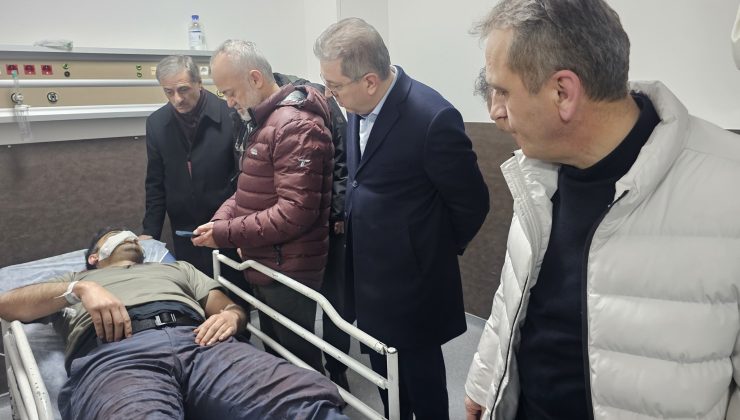 TEM Otoyolundaki feci kazada yaralanan polisi, hastanede ziyaret ettiler