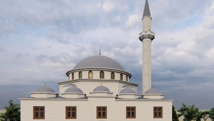 Hanlı Şehitler Camii inşaatının temeli atılıyor