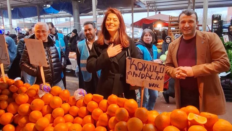 Deva Partisi Başkan Adayı Selen Özyıldırım, pazar ve esnaf ziyaretinde bulundu