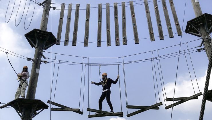 Macera Park’ta cesaretlerini test ettiler