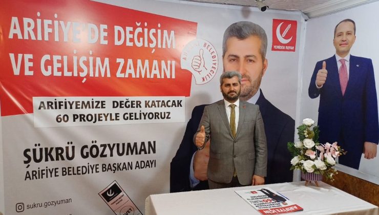 Başkan Adayı Şükrü Gözyuman,“Arifiye’de değişim ve gelişim zamanı”