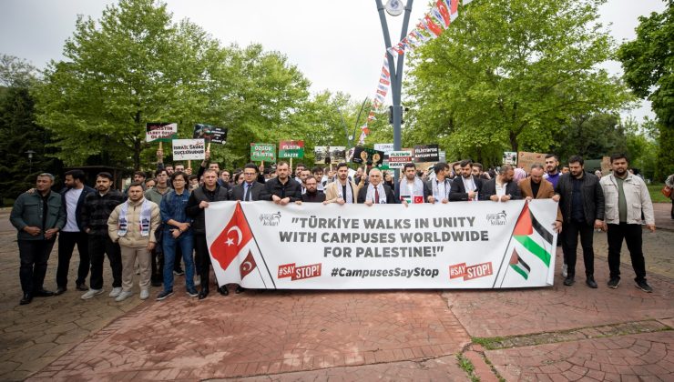 Öğrencilerden Gazze’ye Destek Yürüyüşü