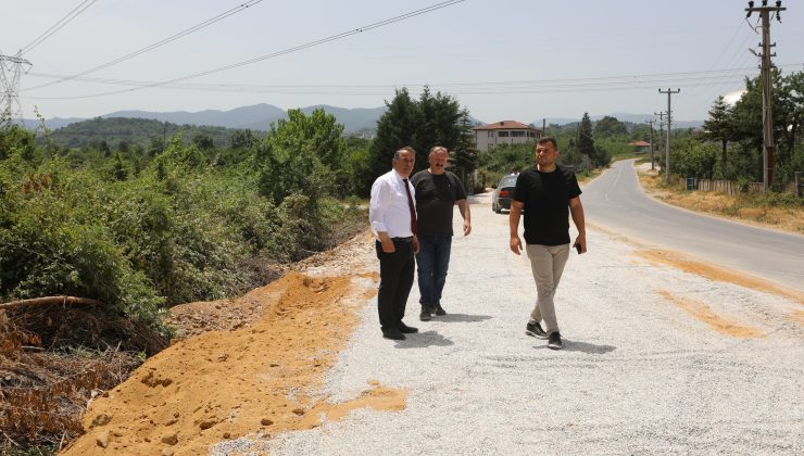Kavşak çalışmasını yerinde inceledi