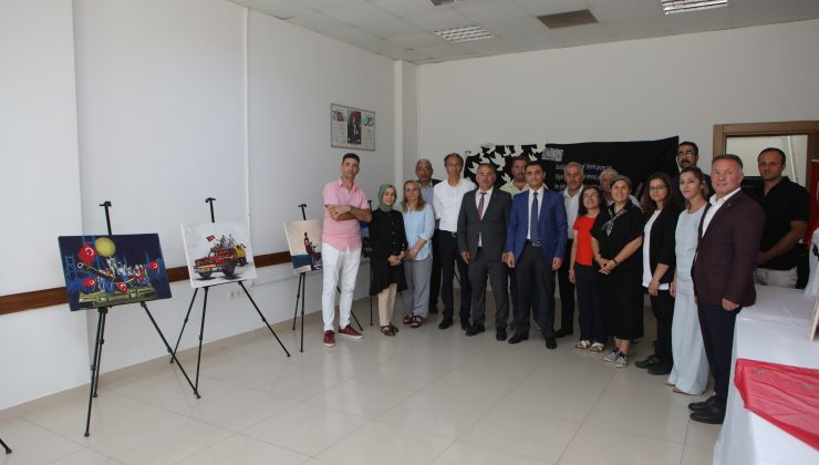Arifiye Halk Eğitim Merkezinin 15 Temmuz Karma Sanat Sergisi açıldı