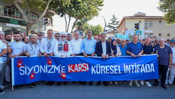 “Gazze’nin Sesi İsmail Haniye’nin Vasiyeti” için  yürüyüş düzenlendi