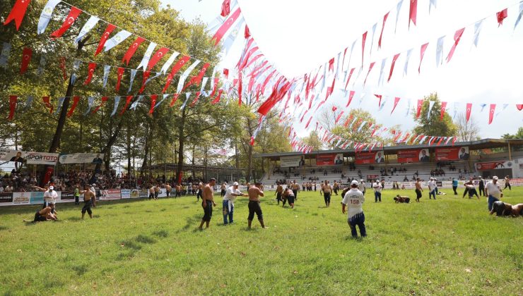 Akbalık Yağlı Güreşleri’nde 600 pehlivan ter döktü