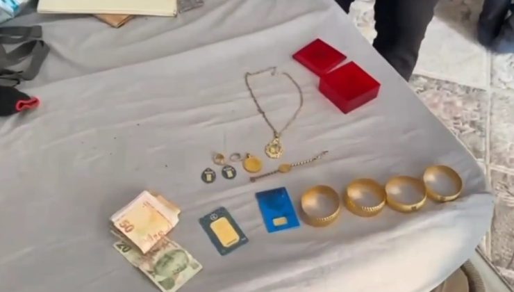 Altın ve ziynet eşya çalan hırsız, jandarma ekiplerince yakalandı.