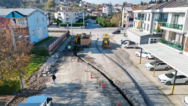 SASKİ, Arifiye’nin Osmangazi Caddesi’nde alt yapı çalışmalarını sürdürüyor