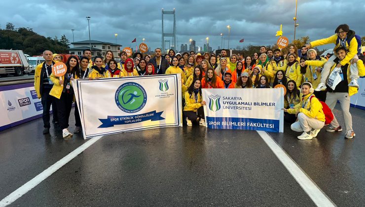 SUBÜ 45 kişilik ekibi ile İstanbul Maratonu’ndaydı