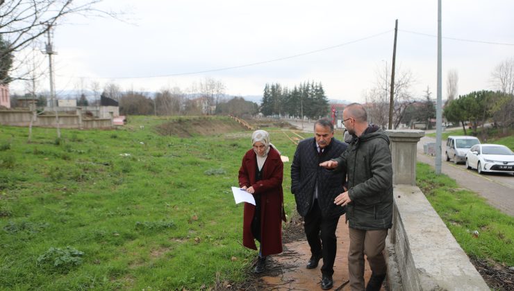 Şehit Barış Kaplan Parkındaki çalışmaları yerinde inceledi.