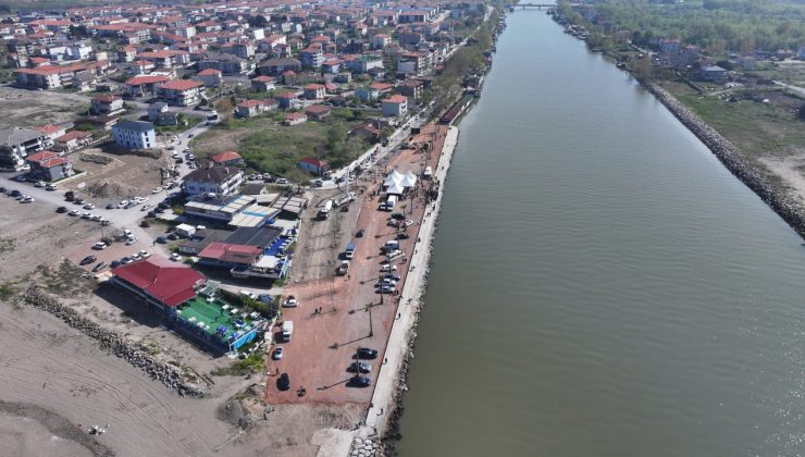 Nehrin denizle buluştuğu noktada çalışmalar törenle başladı