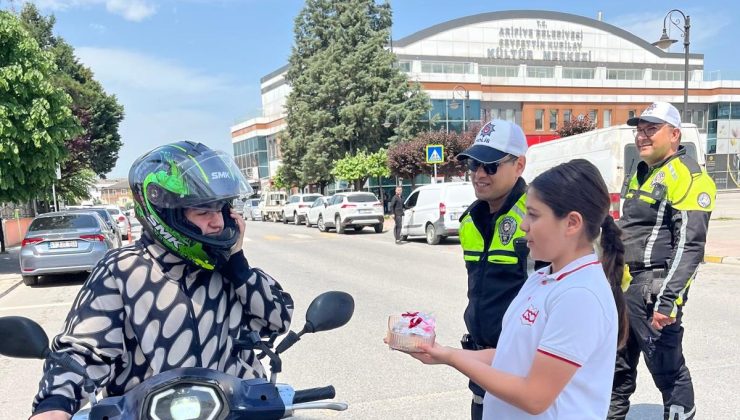 Trafik Haftası kapsamında Arifiye’de etkinlik
