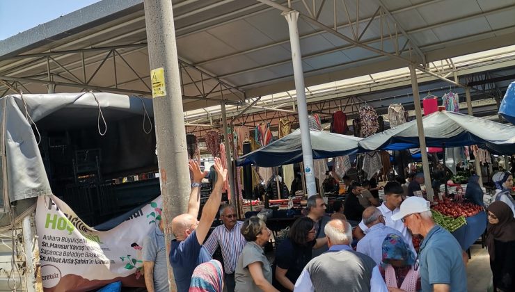 Başkan GÖKPINAR, Pazarda Fide dağıttı