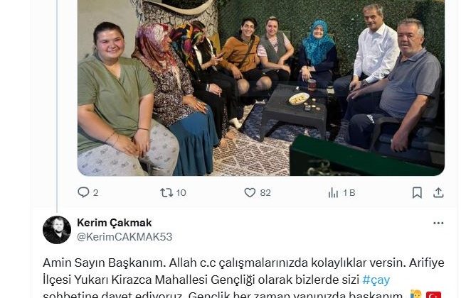 Başkan Alemdar’a Yukarıkirazca Mahallesinden  Çay daveti