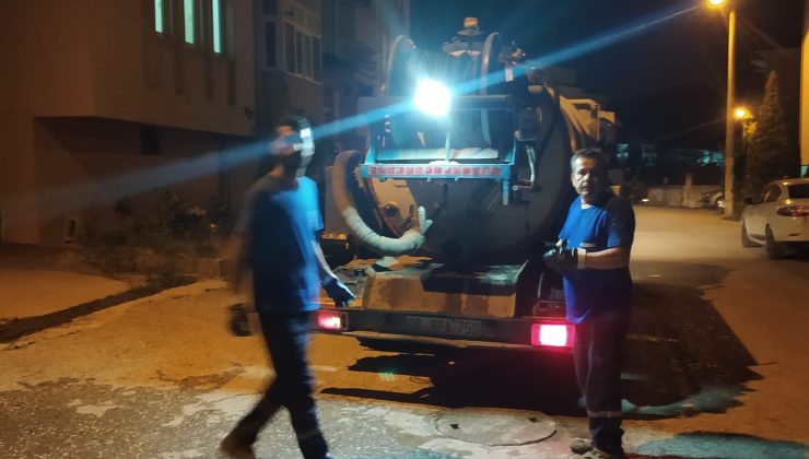 SASKİ Sabah saatlerine kadar çalışmalarına devam ediyor