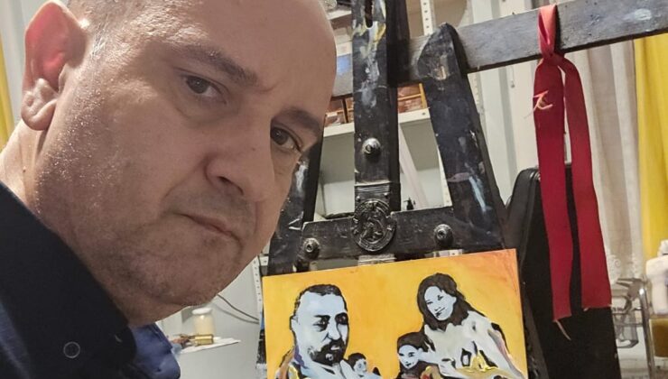 Yaşanan acı olay tuvalde hayat buldu