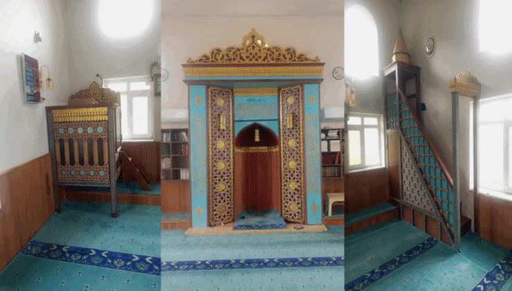 Kışlaçay Camii yenilendi,destek olanlara teşekkür edildi. 