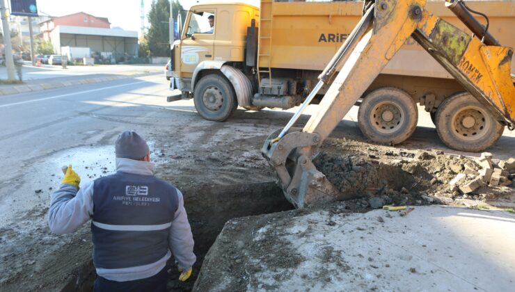 Arifbey Mahallesinde alt yapı çalışmaları devam ediyor