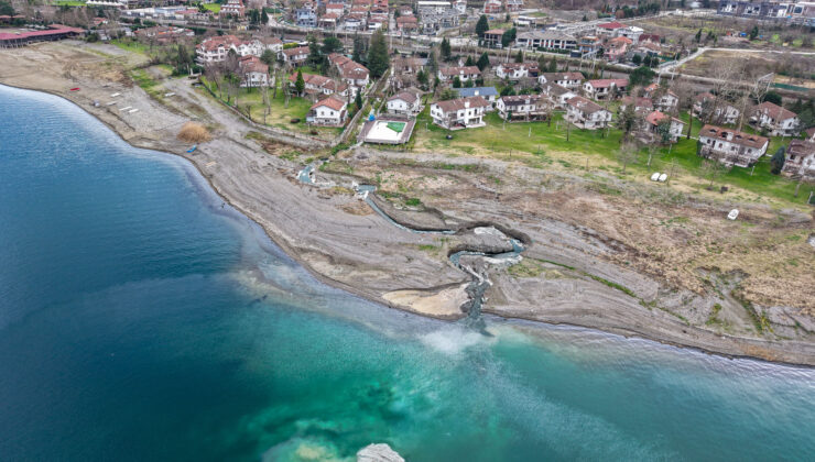 Yüksek kesimlerden gelen su Sapanca gölüne iletilmeye başlandı