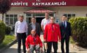 Okçuluk Avrupa Şampiyonasında Dereceye Giren Sporcular Kaymakam Pınar’ı ziyaret etti
