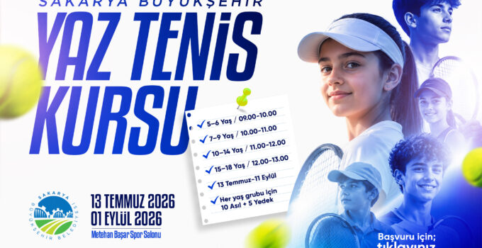 Yaz Spor Okulları’nda tenis kursları başlıyor