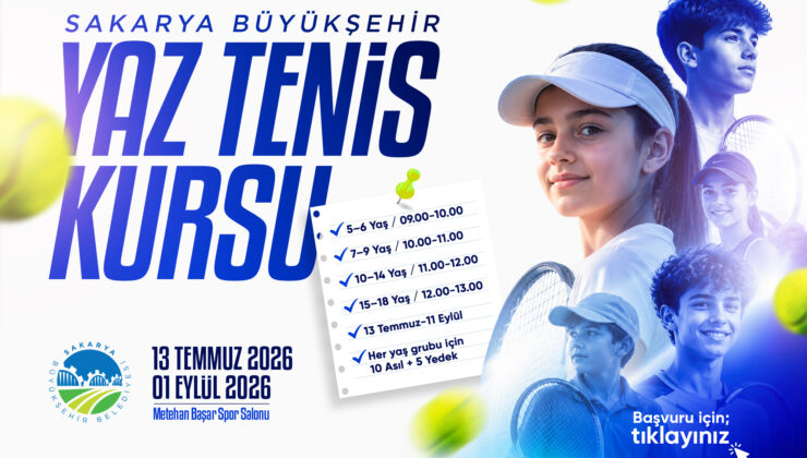 Yaz Spor Okulları’nda tenis kursları başlıyor