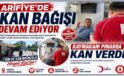 Arifiye Kaymakamlığı önünde Kan bağışı etkinliği devam ediyor.