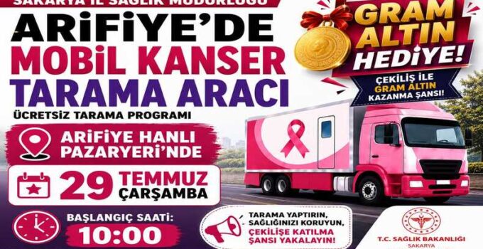 Mobil Kanser Tarama Aracı Arifiye Hanlı Pazaryerine geliyor