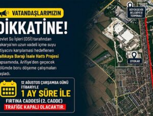 Arifiye’de O Cadde 1 ay trafiğe kapalı!