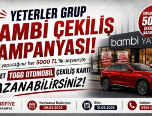 Yeterler Grup BAMBİ’den TOGG Çekiliş Kampanyasında Son 15 Gün!